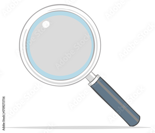 Magnifying glass vector illustration, searching and observing concept.