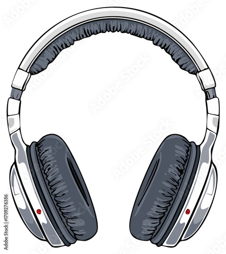 Stylish modern over-ear headphones with padded earcups and adjustable headband