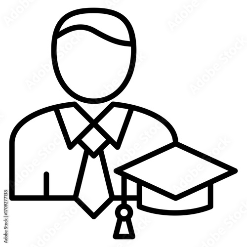 Student line icon