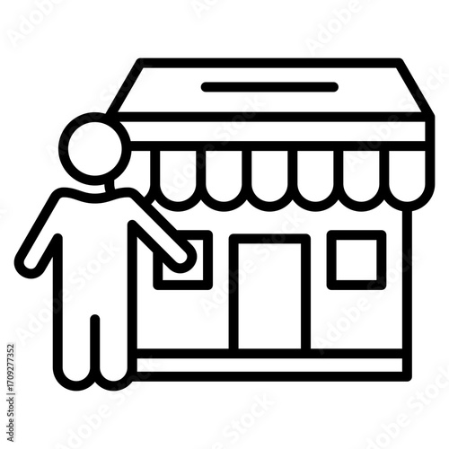 Merchant line icon