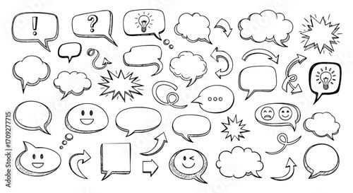 Engaging speech bubbles and arrows for dynamic presentations and creative design projects bring ideas to life