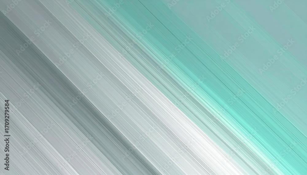 Fototapeta premium Diagonal Gradient Pattern Fade from Teal to Off White Lines Abstract Background