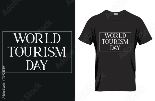 simple world tourism day t shirt design