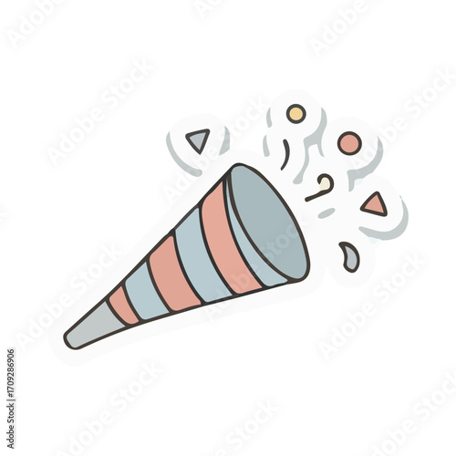 party horn vector illustration design