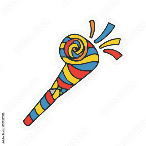 party horn vector illustration design