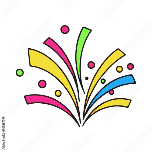 party horn vector illustration design