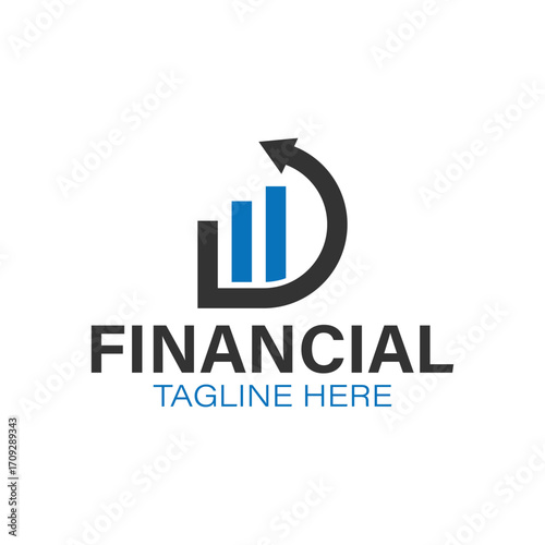 Letter D Financial Logo. Finance and Financial Investment Development Logo Template Concept Stock Vector.