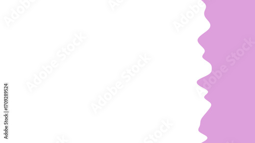 Minimalist graphic background featuring a soft lavender purple and white color block with a wavy, organic dividing line, ideal for design templates.