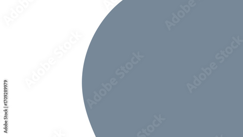 Abstract graphic design with a solid grey-blue curved element against a pure white background, perfect for clean, modern digital content or creative projects.