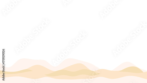 Abstract illustration of sand dunes with soft, minimalist curves and warm, neutral tones, offering a serene, natural background for design and content.
