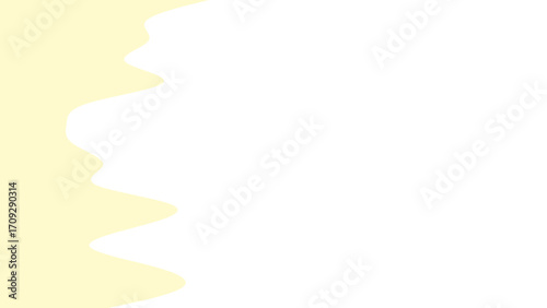 Minimalist abstract background with a soft wavy yellow border on the left, providing clean white space. Ideal for design, presentations, and text.