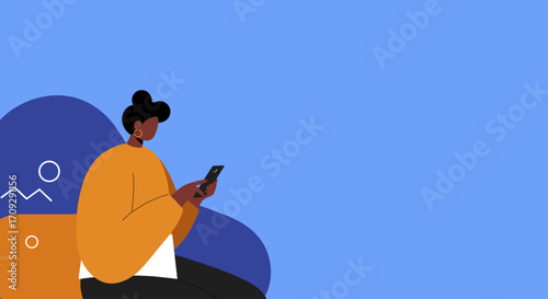 Woman comfortably working remotely on her laptop in a cozy, modern setting. Ideal for themes of freelance, online education, or digital lifestyle.
