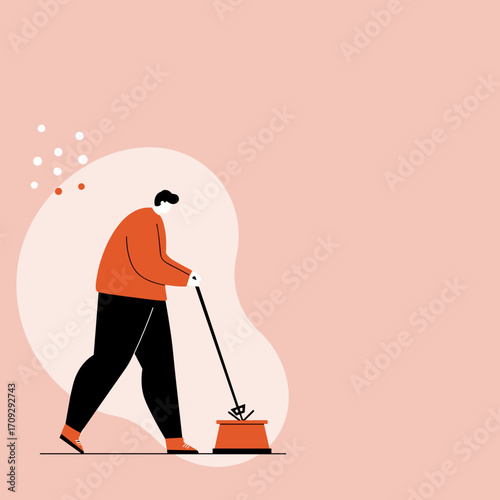 Man working diligently on laptop in a minimalist office setting. Represents online business, remote work, productivity, and modern digital lifestyle concepts.