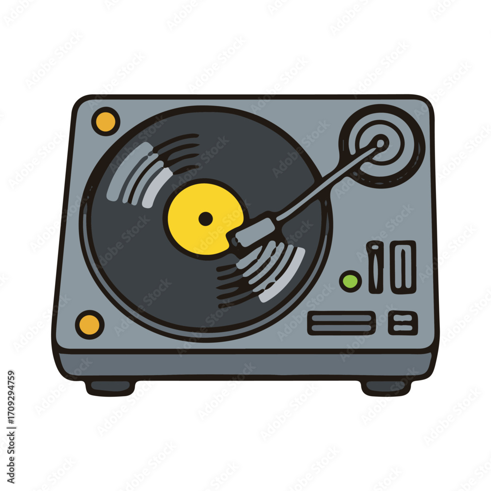 Fototapeta premium DJ turntable vector illustration design