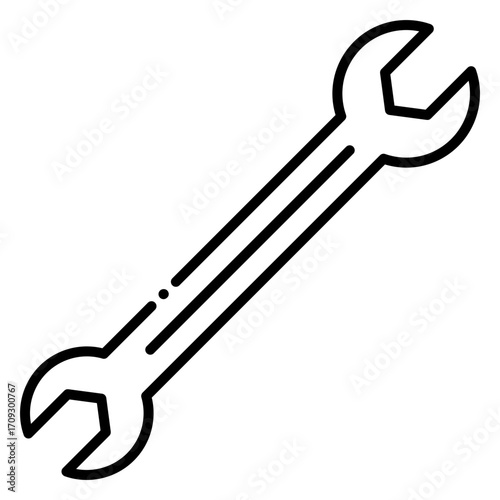 Wrench Illustration: Hand Tool for Repair and Maintenance