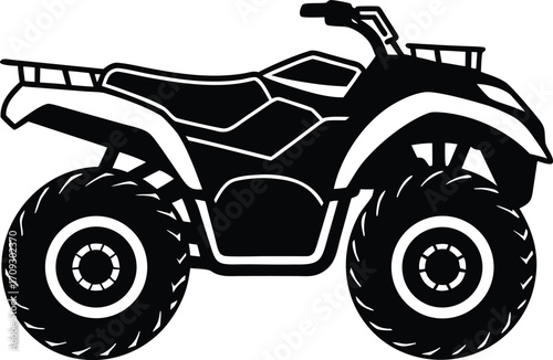  atv quad bike silhouette vector.