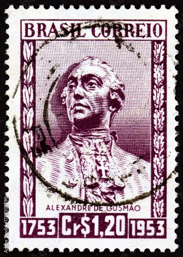 Postage stamp Brazil 1954 Alexandre de Gusmao (1695-1753), statesman, diplomat and writer