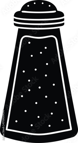 salt shaker silhouette vector illustration