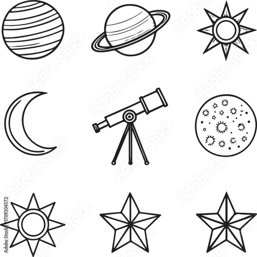 Cosmic Wonders Celestial Icons