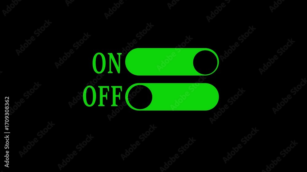 Switch on and switch off button. Power digital button. Click control ...