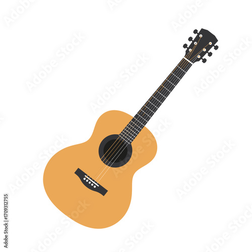 Classic Acoustic Guitar Vector Illustration
