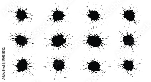 Abstract ink blot collection perfect for adding artistic flair to your designs and creative projects today