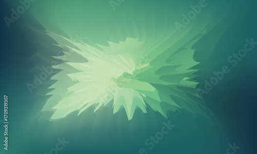 Abstract underwater world map vector illustration with bright blue sky and sun rays