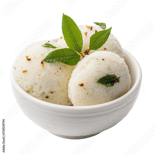 Idli isolated on transparent White background png