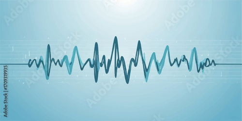Medical heartbeat graph on a monitor with a glowing green line, representing a steady pulse rate