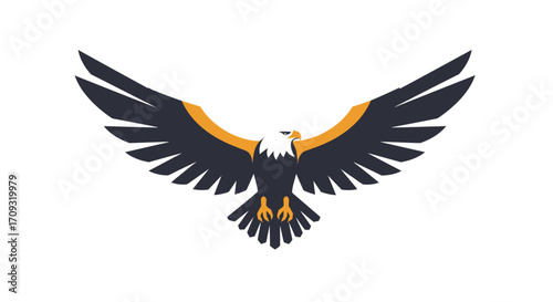 Majestic Eagle Illustration Depicting Freedom And Strength in Detailed Vector Style