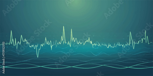 A medical monitor's green ECG heartbeat line forms a heart symbol, illustrating a healthy cardio pulse graph