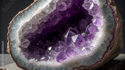 Wallpaper Mural Majestic Amethyst Geode with Sparkling Purple Quartz Crystals Torontodigital.ca
