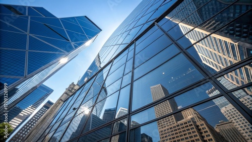 Wallpaper Mural Modern Skyscrapers: Dynamic Glass Reflections in Urban Sky Torontodigital.ca