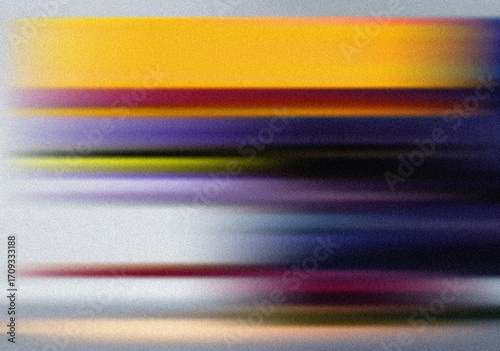 Abstract Horizontal Stripes with Noise Texture:  Muted Jewel Tones, Motion Blur Effect,  Modern Minimalist Design.