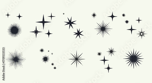 Sparkling starbursts and festive bursts create a dynamic, celebratory visual for any design project.