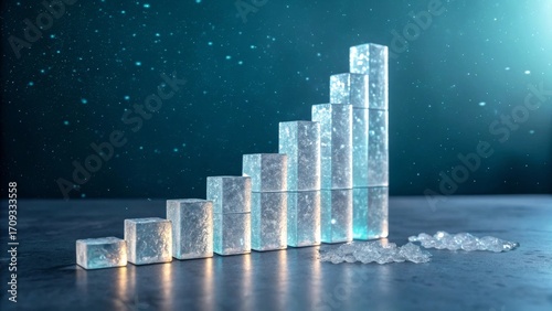 Wallpaper Mural Futuristic Glowing Data Graph Showing Progress Torontodigital.ca