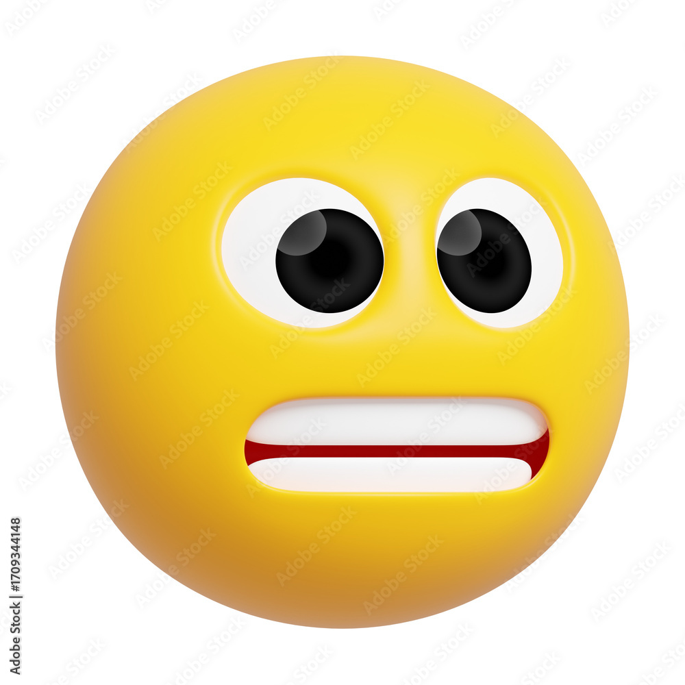 Fototapeta premium Grimacing Face Emoji 3D