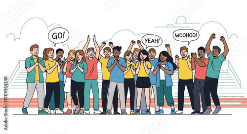 Celebrating Success A Diverse Group of Cheerful People