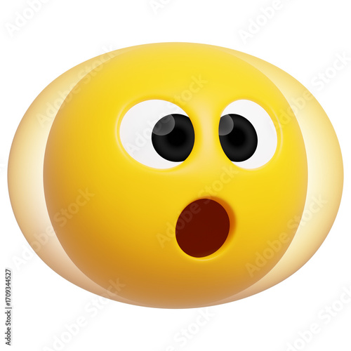 Cuadro en lienzo Shaking Face Emoji 3D