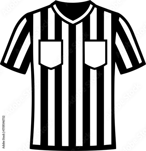 black and white striped referee shirt clip art preview