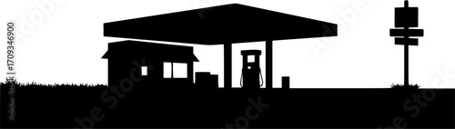 GAS STATION SILHOUETTE
