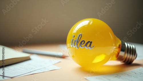 Startup Innovation Concept – Light Bulb Idea for Business Success