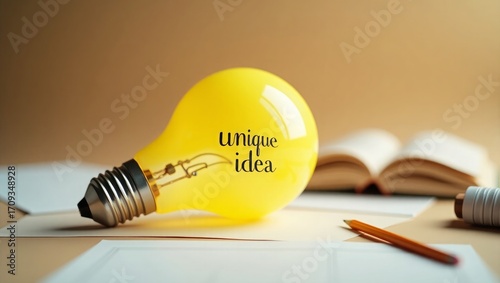 Startup Innovation Concept – Light Bulb Idea for Business Success