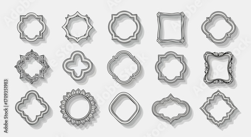 Stunning ornate decorative frames collection for elegant design projects and vintage aesthetics