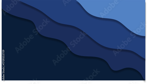 flat minimalist papercut vector blue color background 4k resolution