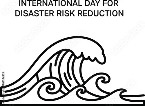 Vector art of international day for disaster risk reduction