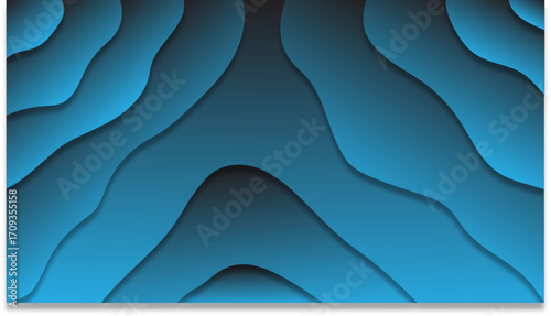 flat minimalist papercut vector blue color background 4k resolution