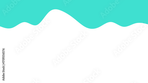 Abstract graphic background with a clean, wavy turquoise border over white space, ideal for modern design, web headers, or branding.