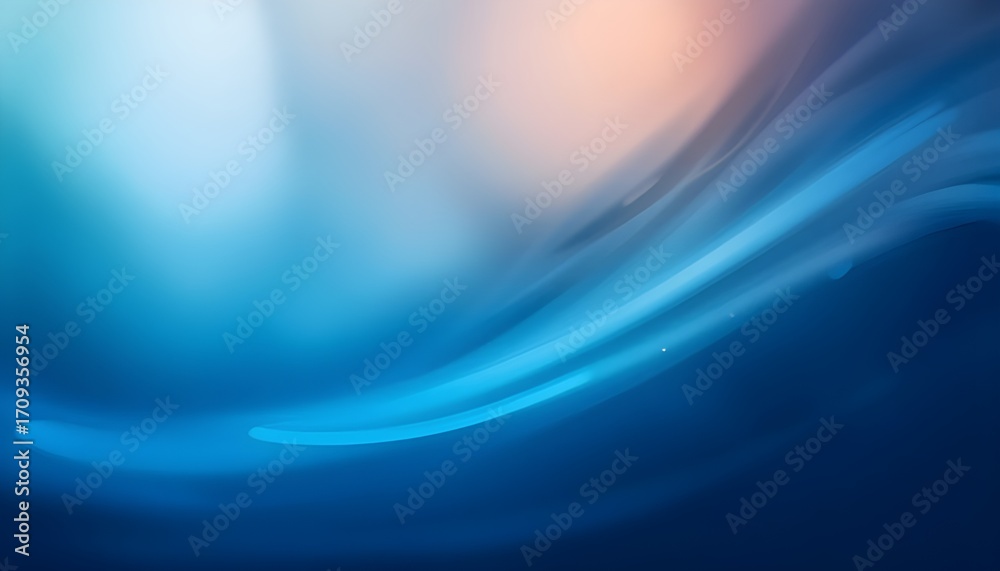 Fototapeta premium Blue Gradient Defocused Abstract Background – Smooth Lines Pantone Color Wallpaper for Modern Creative Design