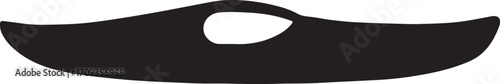 Kayak silhouette vector illustration of paddler in action, perfect for adventure, sport and outdoor design.
